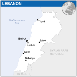Lokasi Lebanon