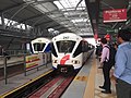 * Nomination Two Kelana Jaya line trains at Lembah Subang station. --Vincent60030 15:06, 21 September 2020 (UTC) * Promotion Good quality -- Spurzem 15:57, 21 September 2020 (UTC)