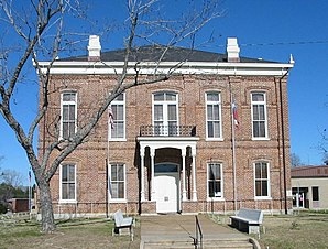 Palacio de justicia del condado de Leon en Centreville, incluido en el NRHP con el número 77001458 [1]