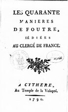 Anonyme, Les Quarante manieres de foutre, 1790    