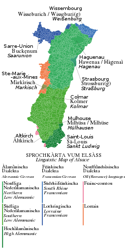 Linguistic Map of Alsace