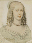 Louise de Burbon, Dumonstier.png tomonidan Longuevil Düşesi sifatida Mademoiselle de Soissons.
