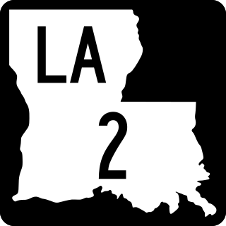 <span class="mw-page-title-main">Louisiana Highway 2</span> State highway in Louisiana, United States