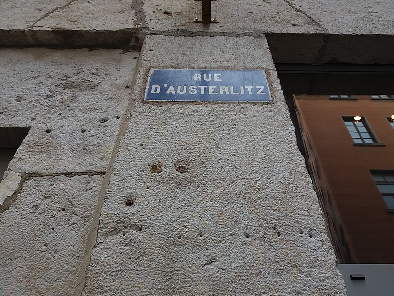 File:Lyon 4e - Rue d'Austerlitz, plaque.jpg