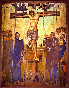 pravoslavná ikona Ukřižování, Atény, Řecko