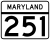 Maryland Route 251 markering