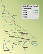 Planungen des Main-Werra-Kanals 1658-1669