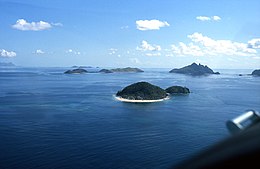 Les îles Mamanuca vues du ciel