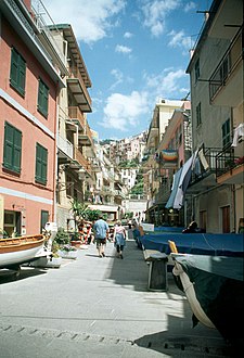 Main street with boats