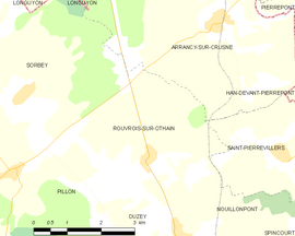 Mapa obce Rouvrois-sur-Othain