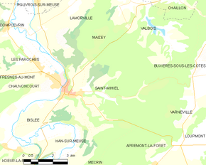 Poziția localității Saint-Mihiel