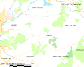 Mapa obce Marigny