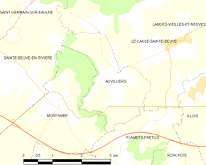 Poziția localității Auvilliers