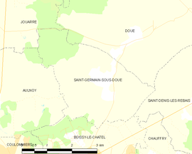 Mapa obce Saint-Germain-sous-Doue