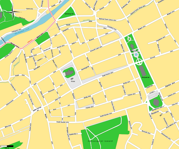 Map of Inner City of Cluj-Napoca-hu.svg