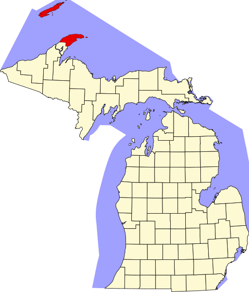 File:Map of Michigan highlighting Keweenaw County.svg