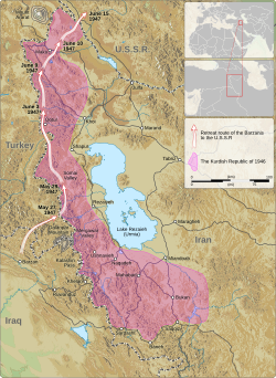 The boundaries of the Republic of Mahabad[1]