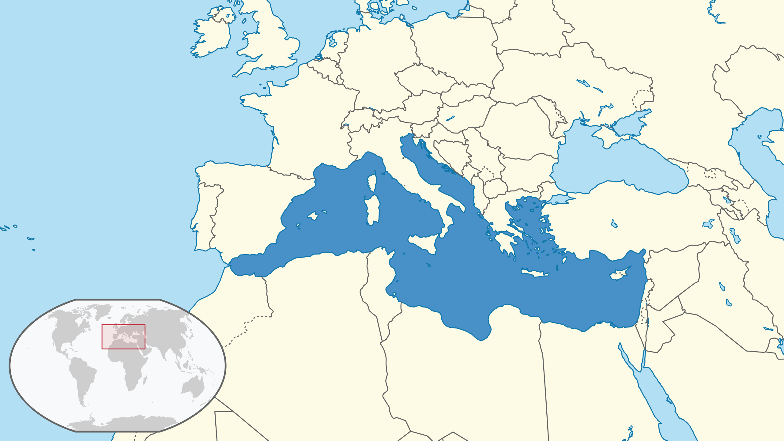 mediterranean sea map
