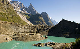 A Lac du Miage cikk illusztráló képe