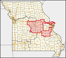 Description de l'image Missouri's 3rd congressional district (since 2023).svg.