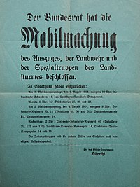Mobilmachungsplakat 1914