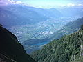 Panorama della bassa Val Camonica dalla vetta del monte. Si distinguono il Lago Moro e il Lago d'Iseo.