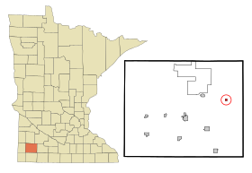 Murray County Minnesota Incorporated and Unincorporated areas Dovray Highlighted.svg