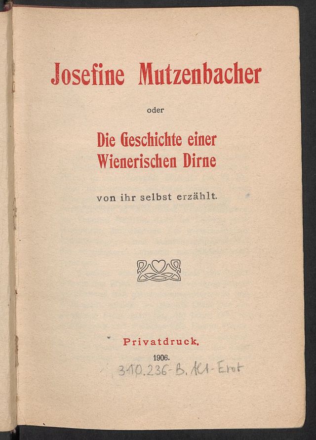 Josphine German Porn Actresses - Josephine Mutzenbacher - Wikipedia