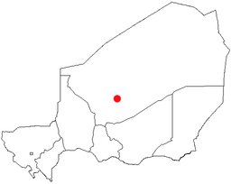 Agadez läge i Niger.