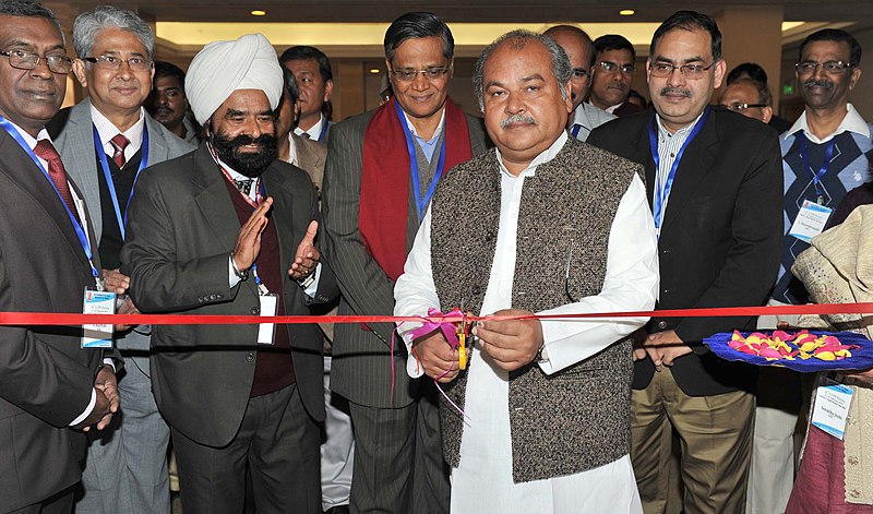 File:Narendra Singh Tomar inaugurating the Exhibition of the 54th Central Geological Programming Board Meeting, in New Delhi on February 05, 2015. The Secretary, Ministry of Mines, Dr. Anup K. Pujari is also seen.jpg