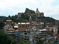 Narikala Fortress and Shia Mosque in Tbilisi.jpg
