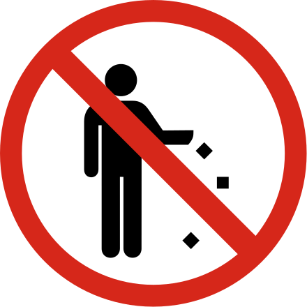 "No littering" sign as used in the U.S.
