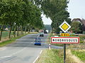 Nordausques (Pas-de-Calais) city limit sign.JPG