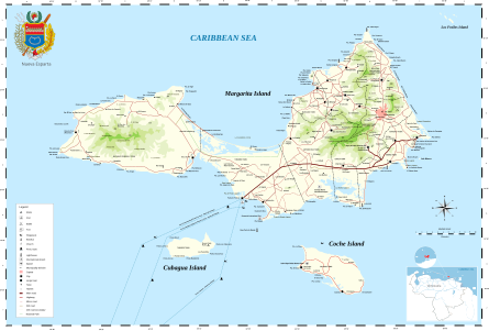 Map of Isla Margarita, by The Photographer