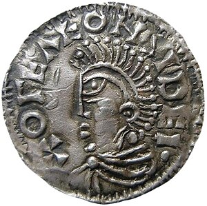 Coin of Olof Skotkonung (c. 980-1022) Olaf Scotking of Sweden coin c 1030.jpg