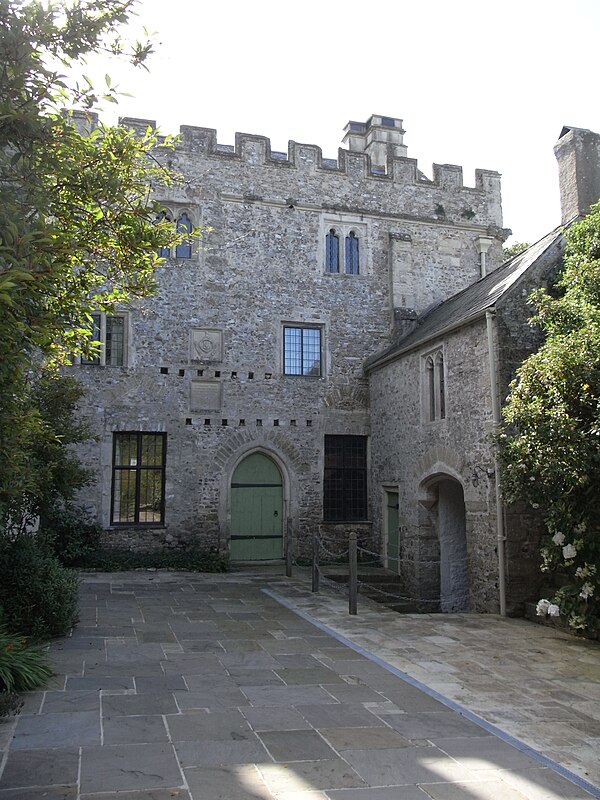 Very little of the original medieval manor house remains of Bonville's birthplace; the section shown here is from the late fourteenth century.