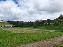 Onehunga Mangere United AFC grounds on Māngere Mountain