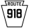 Pennsylvania Route 918 marker
