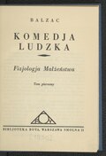 Honoré de Balzac Fizjologja małżeństwa