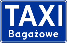 Znak drogowy D-19a Postój taksówek bagażowych