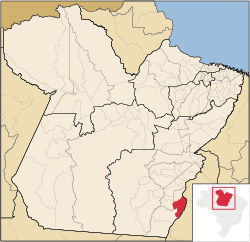 Localização de Conceição do Araguaia no Pará