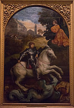 Paris Bordon - Saint Georges tue le dragon - Palais du Vatican, Pinacoteca Vaticana.jpg