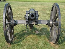 A Parrott rifle, used by both Confederate and Union forces in the American Civil War. Parrottgun.jpg