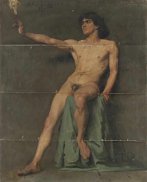 File:Pascal Adolphe Jean Dagnan-Bouveret - Male Nude Study - 1914.17 - Yale University Art Gallery.jpg