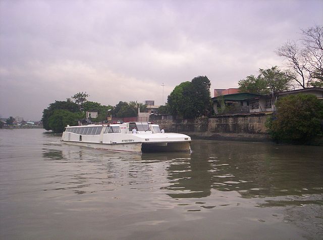 A catamaran boat used on the Pasig River Ferry Service in 2009