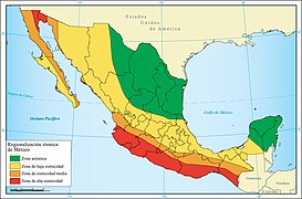 Peligrosidad sísmica en México.