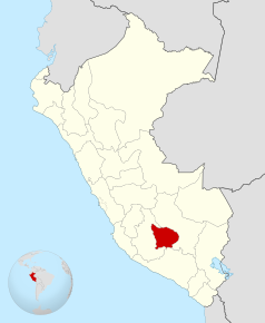 Poziția regiunii Regiunea Apurímac