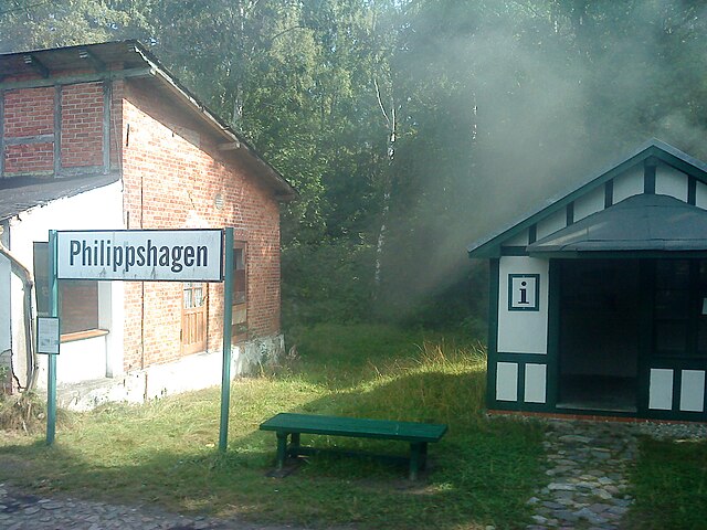 Philippshagen, named after Philipp Julius. Train station.