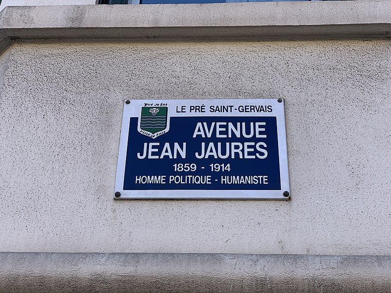 File:Plaque Avenue Jean Jaurès - Le Pré-Saint-Gervais (FR93) - 2021-04-27 - 2.jpg