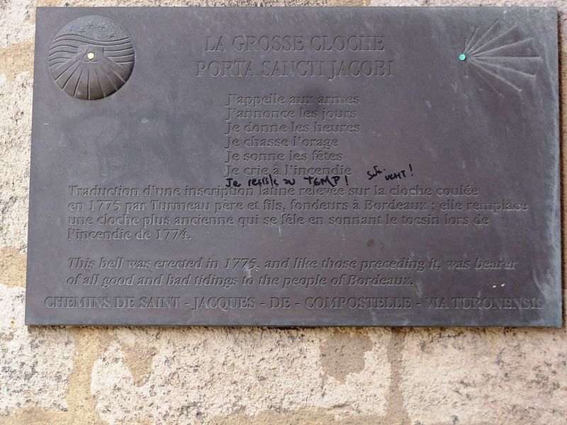 File:Plaque La Grosse Cloche Porta Sancti Jacobi.JPG